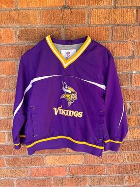 Minnesota Vikings Windbreaker Jacket Pullover NFL Team Apparel Youth Size S 8